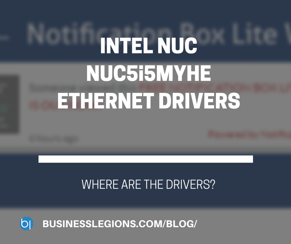 INTEL NUC NUC5i5MYHE ETHERNET DRIVERS