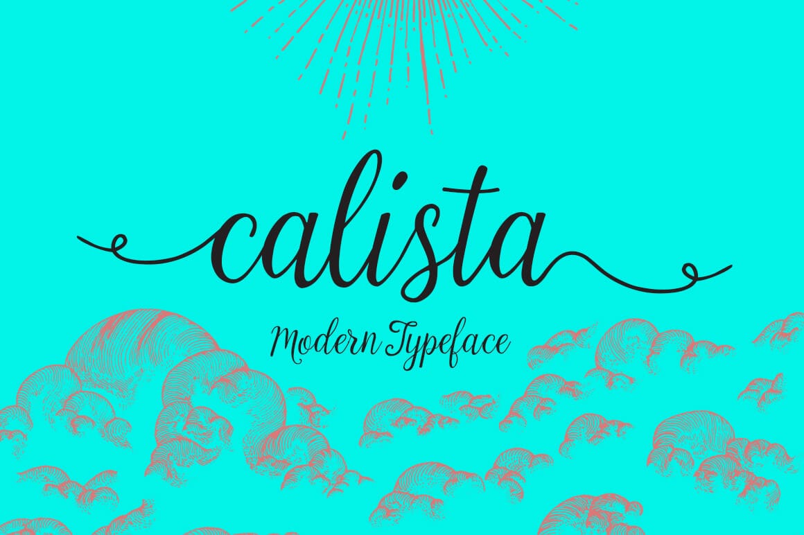 Handwritten Calligraphy Calista Script Font with 440+ Glyphs - only $7.50!