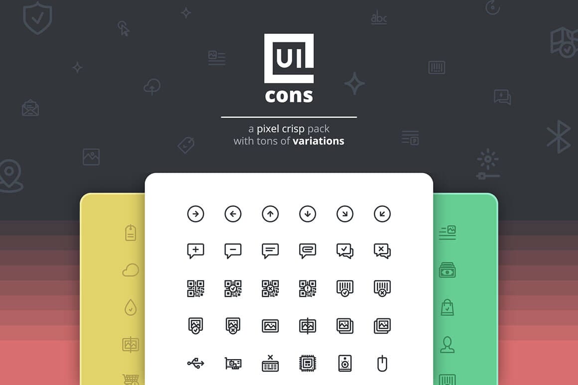 UICons: Get 1400+Pixel Crisp Vector Icons (line and filled) - only $15!