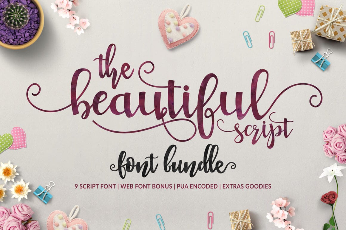 9 Beautiful Handwritten Modern Script Fonts - only $17!