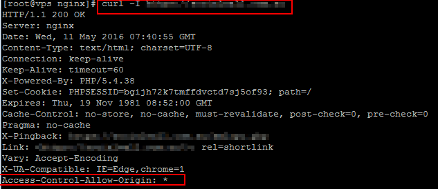 resolving issue with cross origin resource sharing policy for websites curl