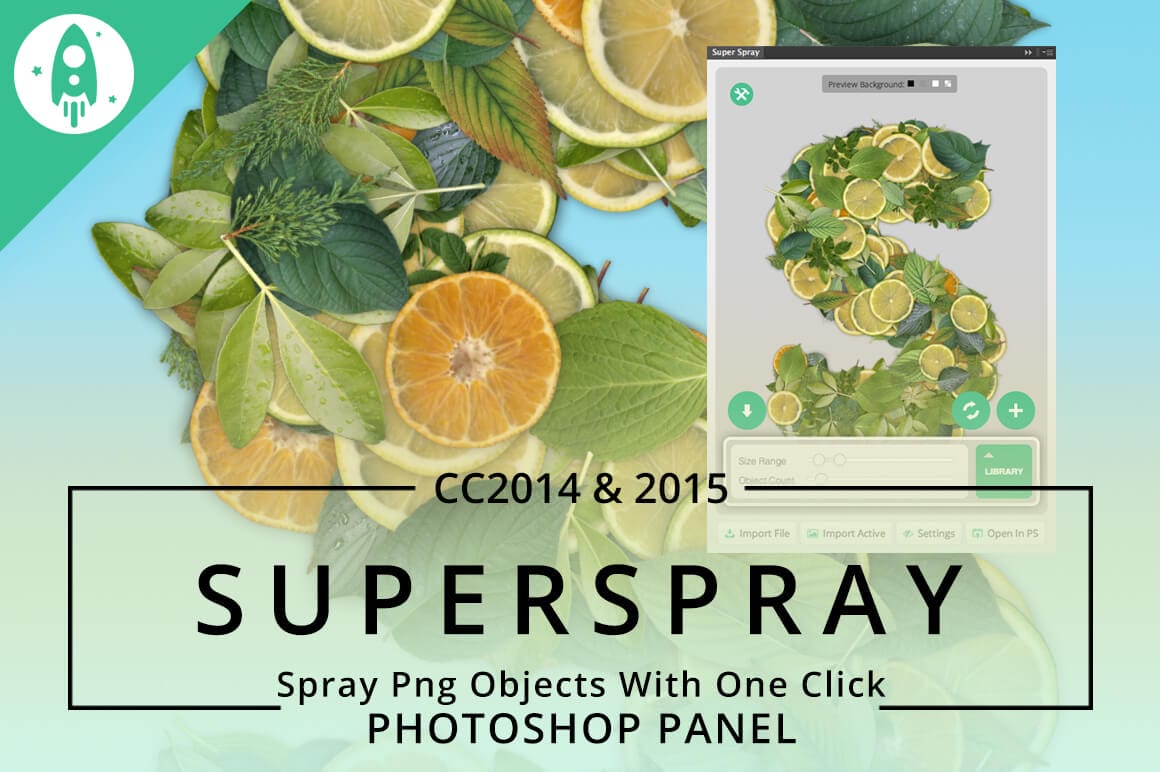 SuperSpray – One of A Kind Image Spray Add-On for Photoshop – only $9!
