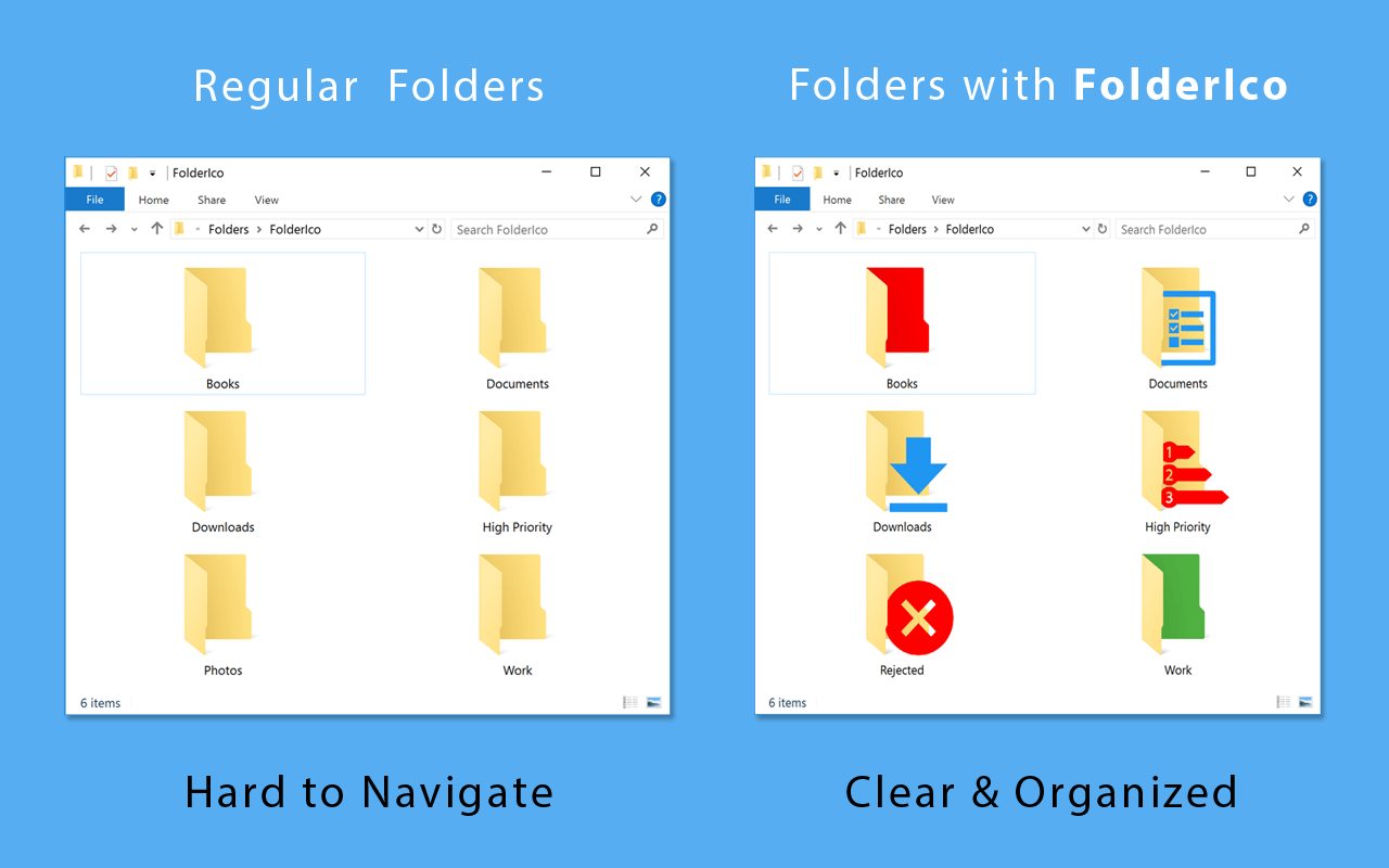 Customize Windows Folder Colors and Icons in One Click with FolderIco – only $9.97!