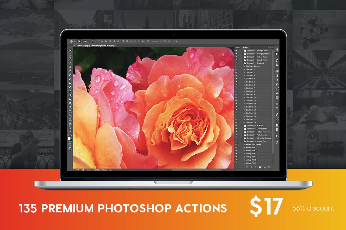 135 Professional Photoshop Actions from Contrastly - only $17!