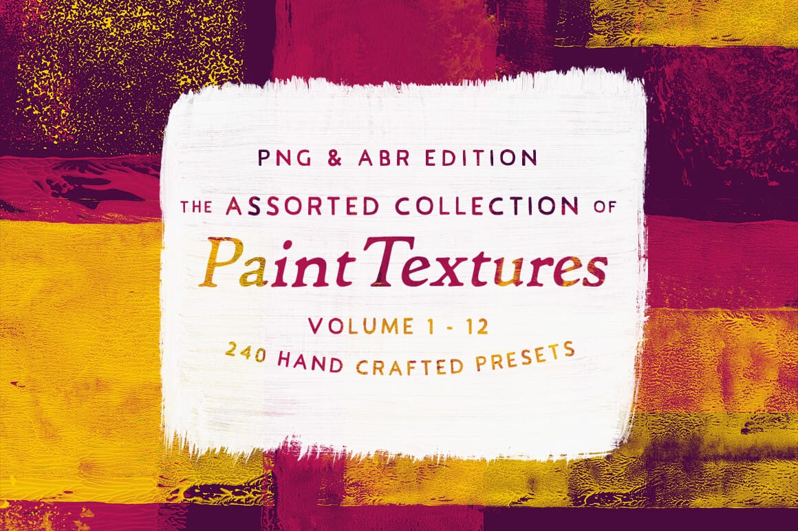 250+ High Quality Real Paint Textures and PS Brushes from Inspiration Hut - only $24!