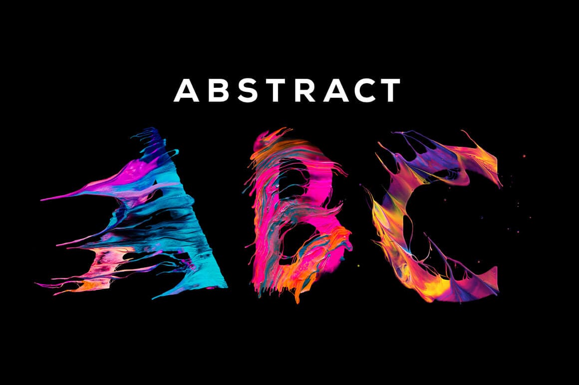 Abstract ABC: Unique Painted Letters with Transparent Backgrounds - only $9