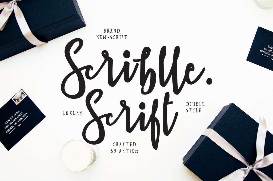 Luxurious Scriblle Script Handlettered Font in 2 Styles - only $7.5!