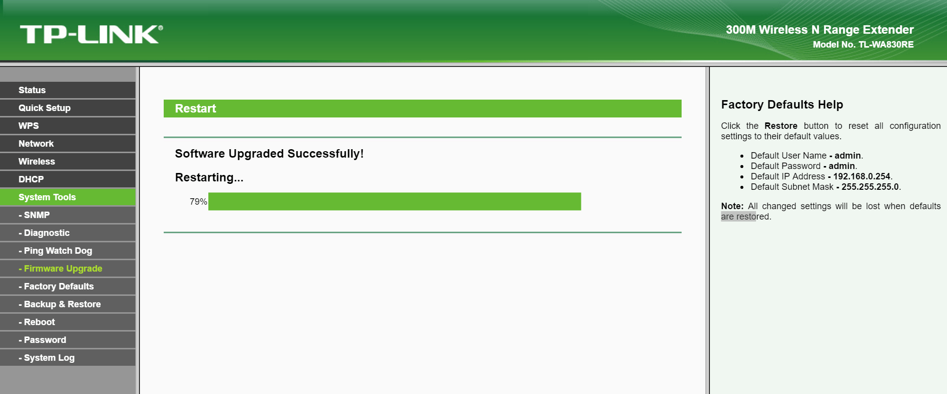 DD-WRT TP-LINK WA830RE Success