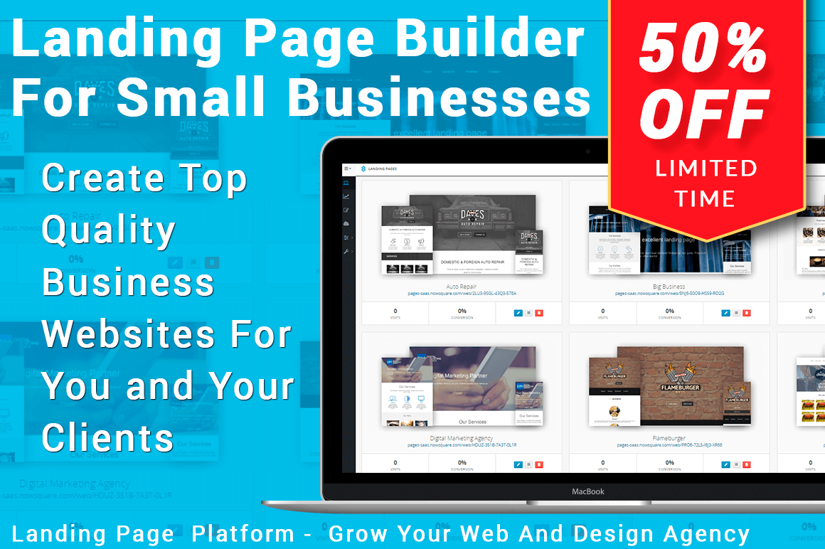 Increase Site Conversions with Landing Pages Business-in-a-Box – from $17!