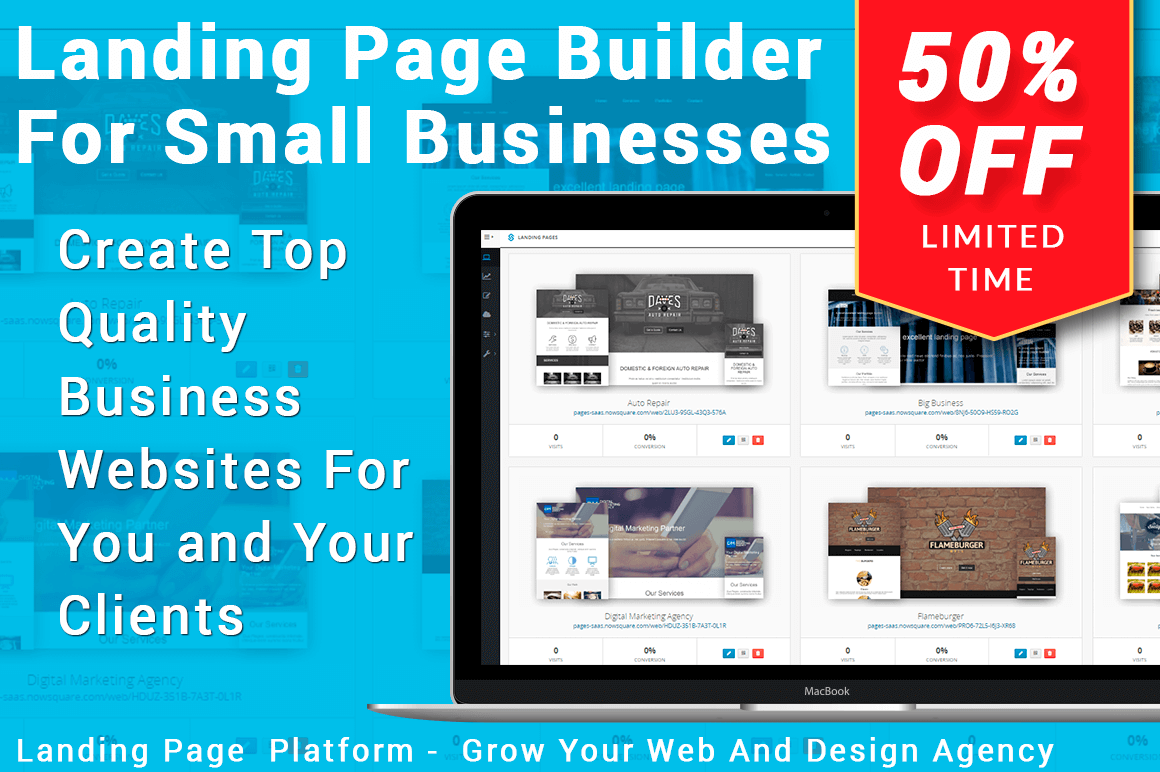 Increase Site Conversions with Landing Pages Business-in-a-Box - from $17!