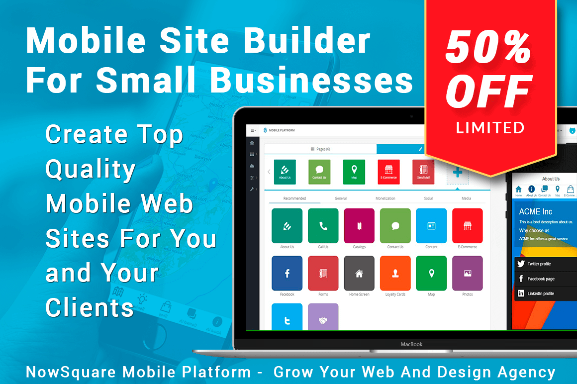 Quickly and Easily Create Beautiful Mobile Sites- from $17!