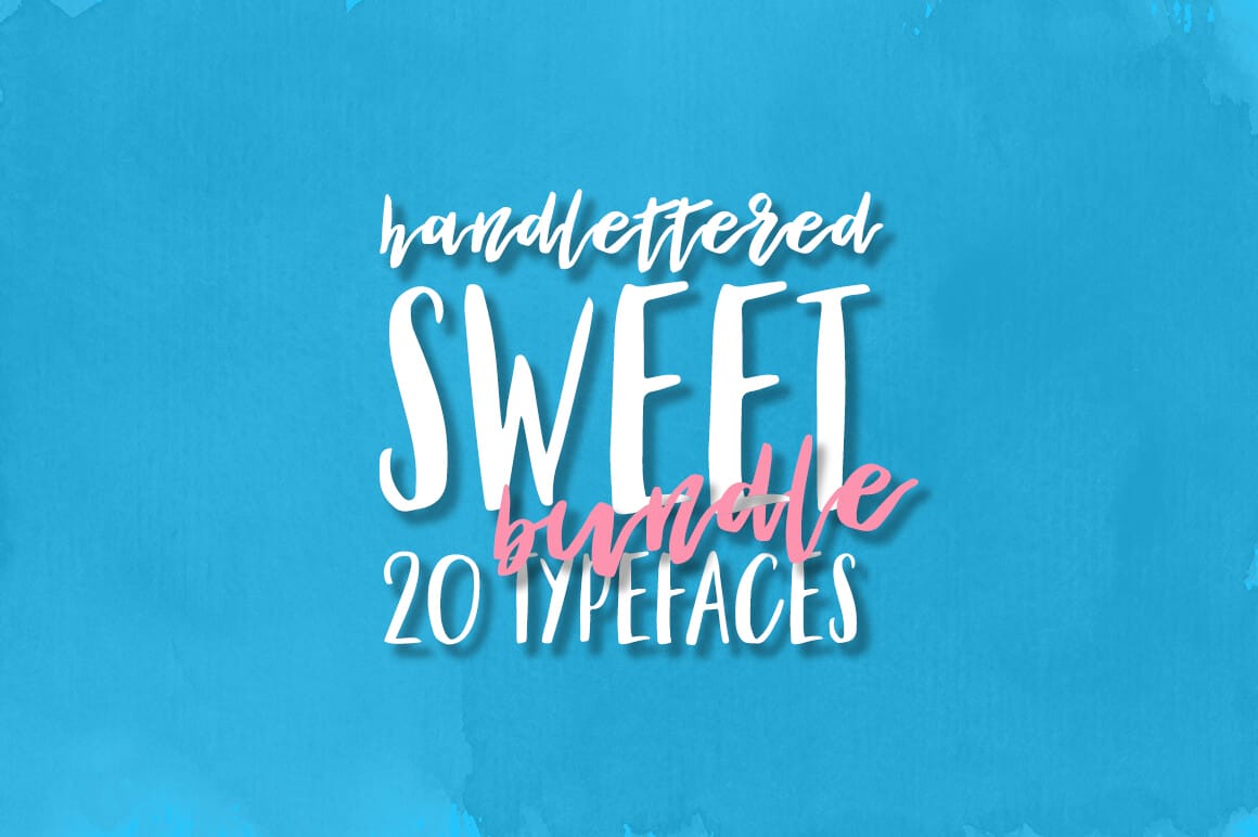 Bundle: Sweet 20 Premium Handlettered Fonts (with extended licenses) – only $17!
