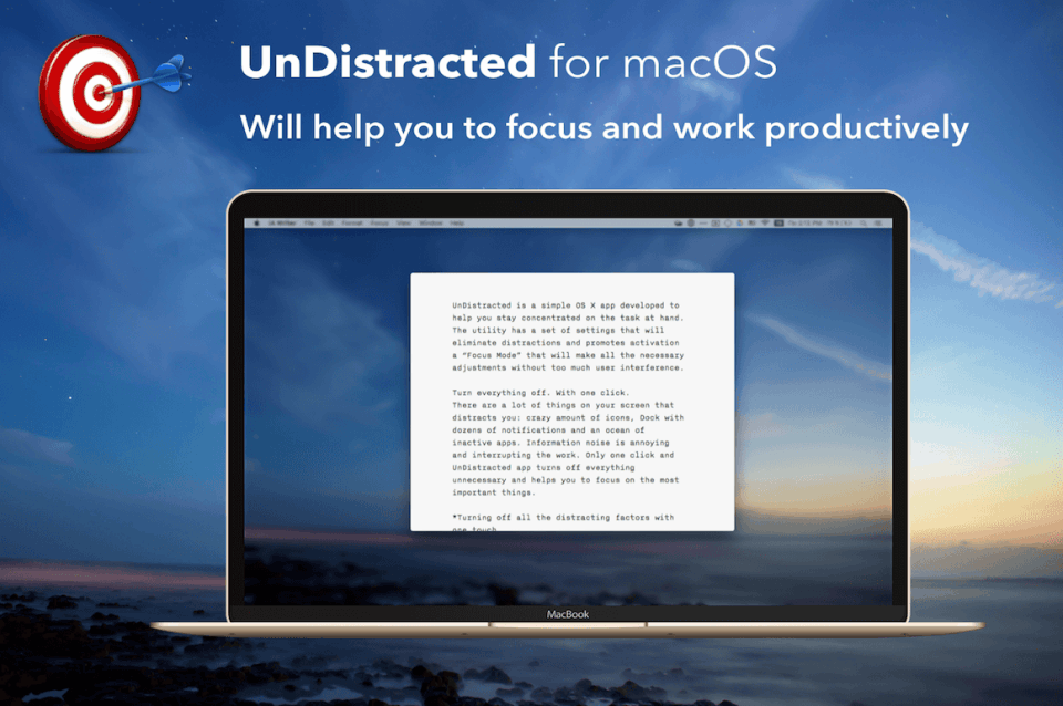 Increase Productivity with UnDistracted for Mac – only $5.99!