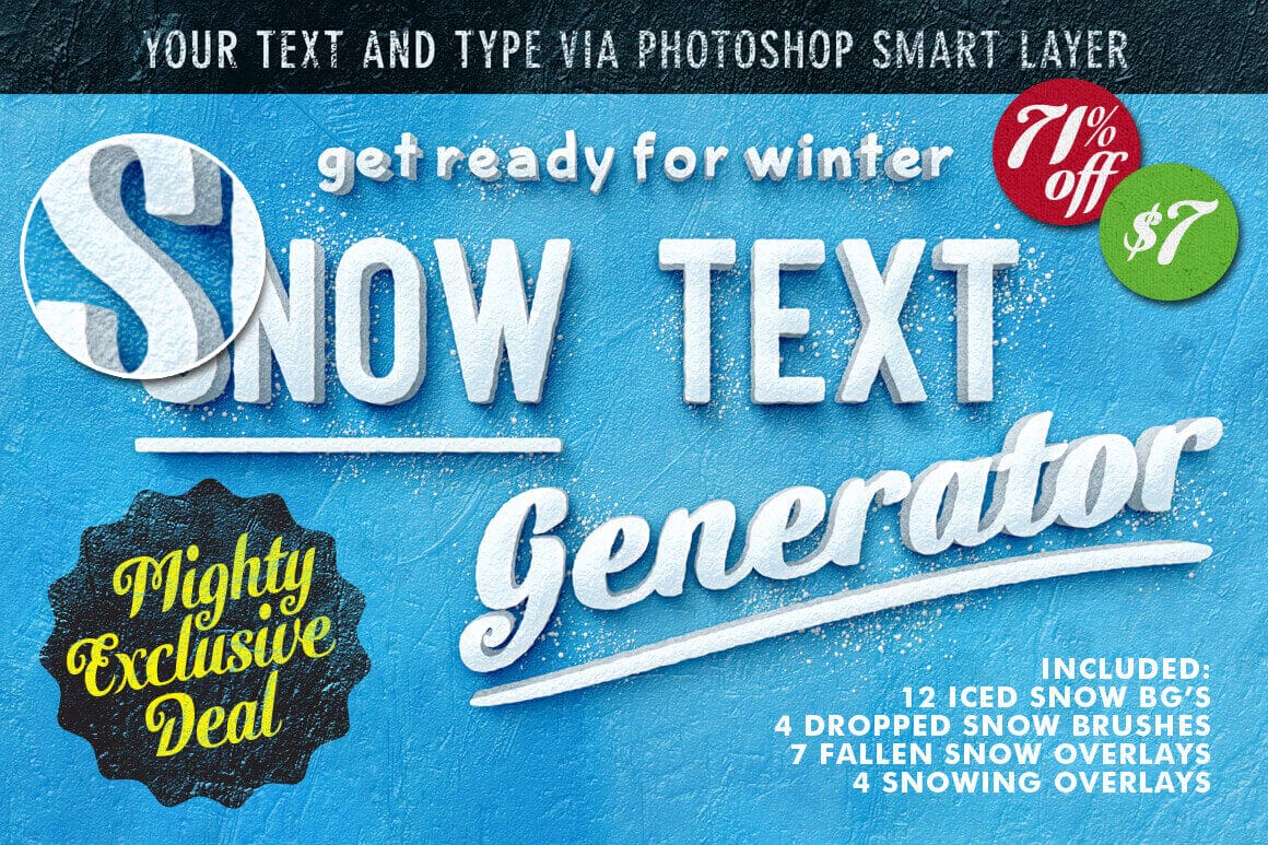 The Fantastic Snow Text Generator – only $7!