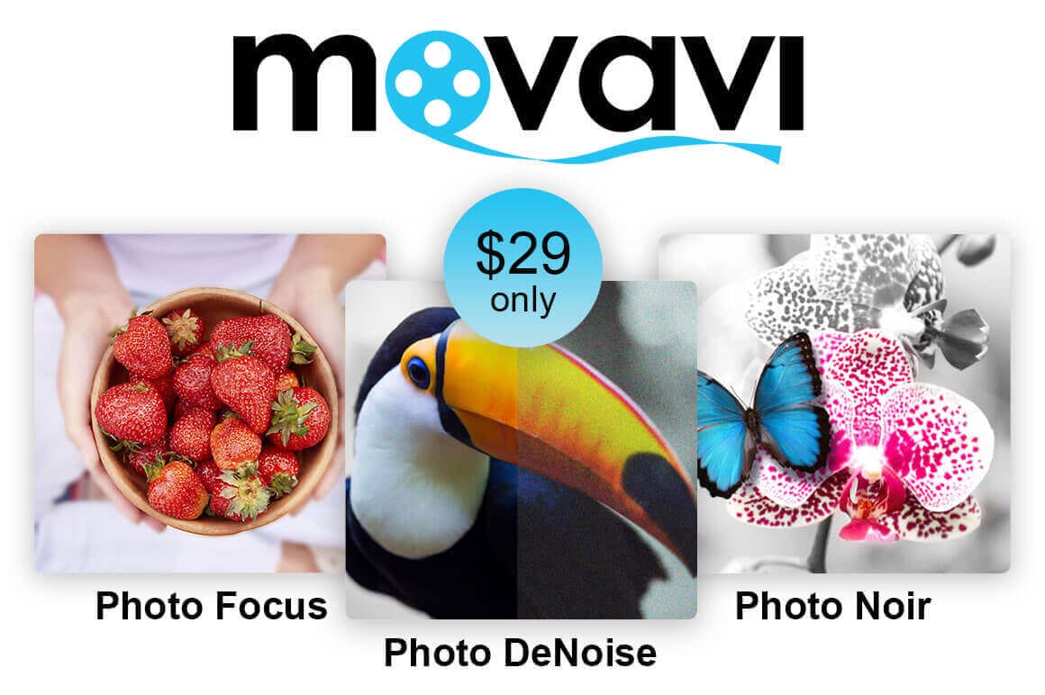 Movavi Photo Bundle: Photo Focus, Photo Denoise & Photo Noir – only $29!