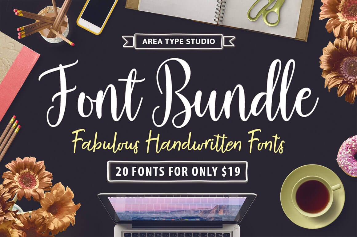 20 Fabulous Handwritten Fonts from Area Type Studio – only $19!