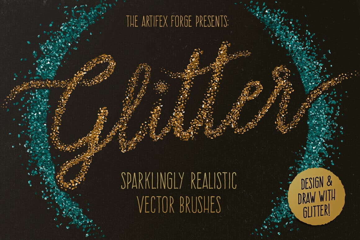 30 Sparkling Glitter Brushes from The Artifex Forge - only $7.50!