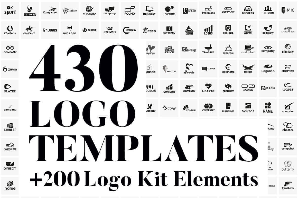 430 Vector Logo Design Templates & 200 Logo Kit Elements – only $17!