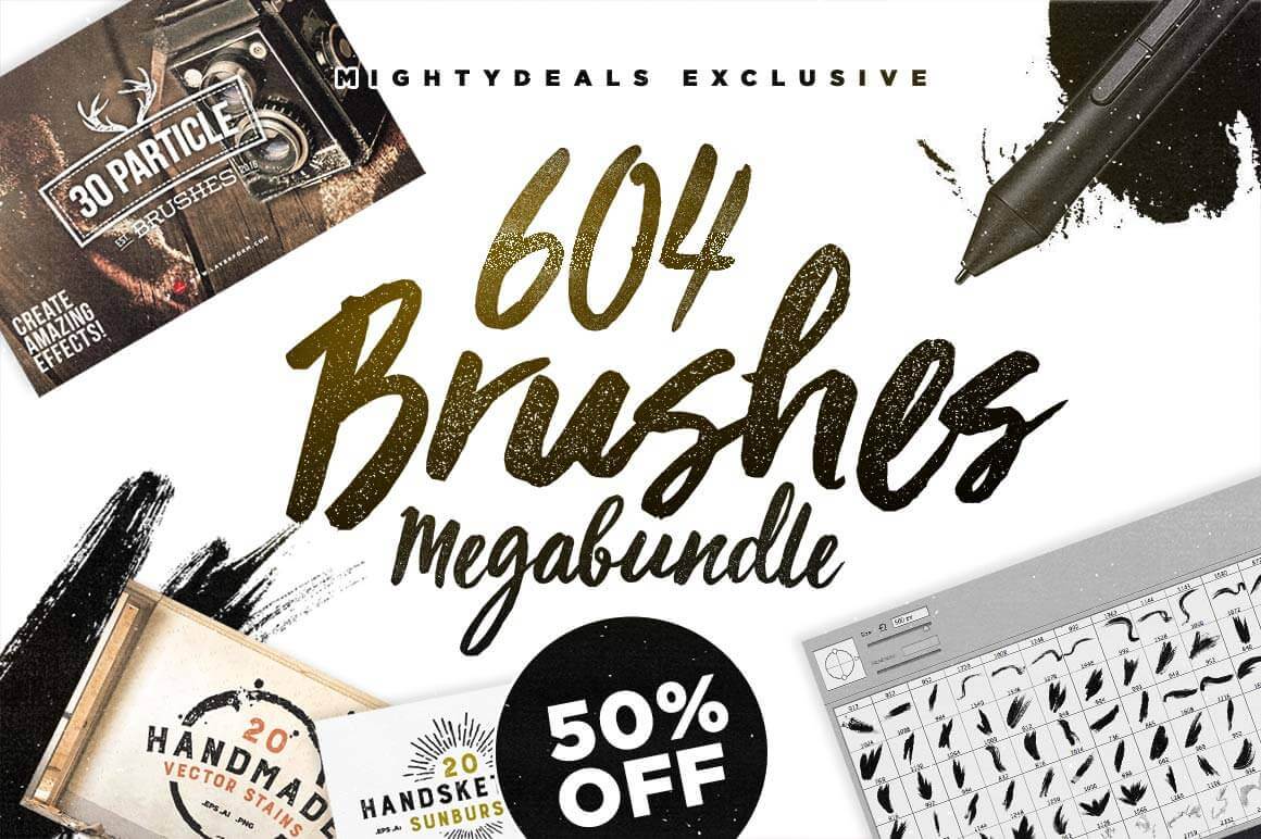 600+ Premium Photoshop Brushes from Layerform - only $14!