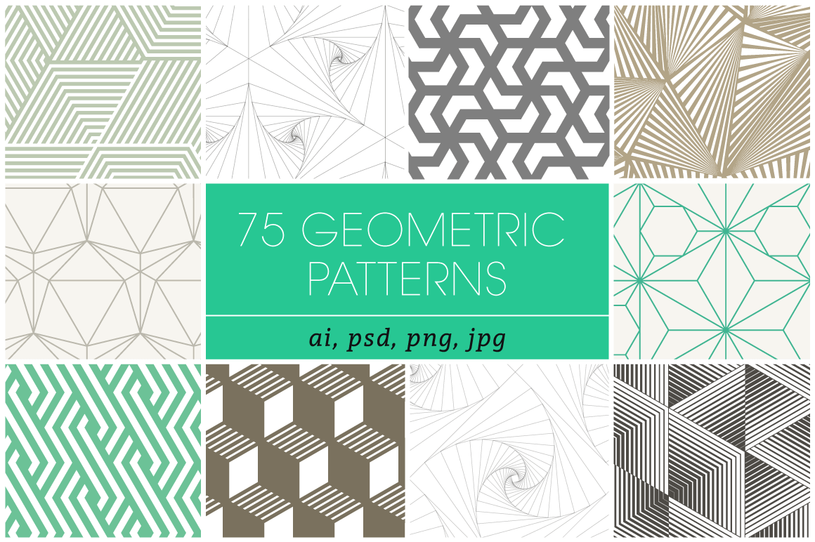 75 High-Quality Geometric Patterns from Kloroform - only $21
