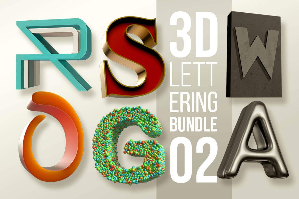 Creative 3D Lettering Mega Bundle - only $10!