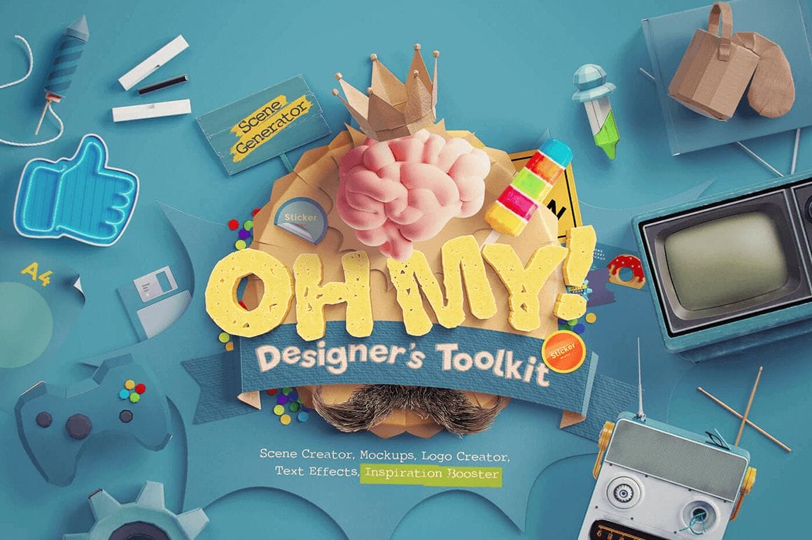 OhMy! Designer’s Toolkit: Easily Build Creative Scenes in Photoshop – only $14!