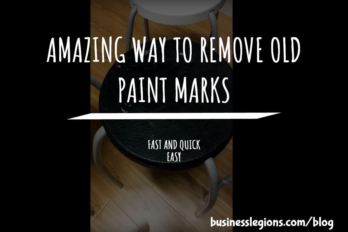 AMAZING WAY TO REMOVE OLD PAINT MARKS