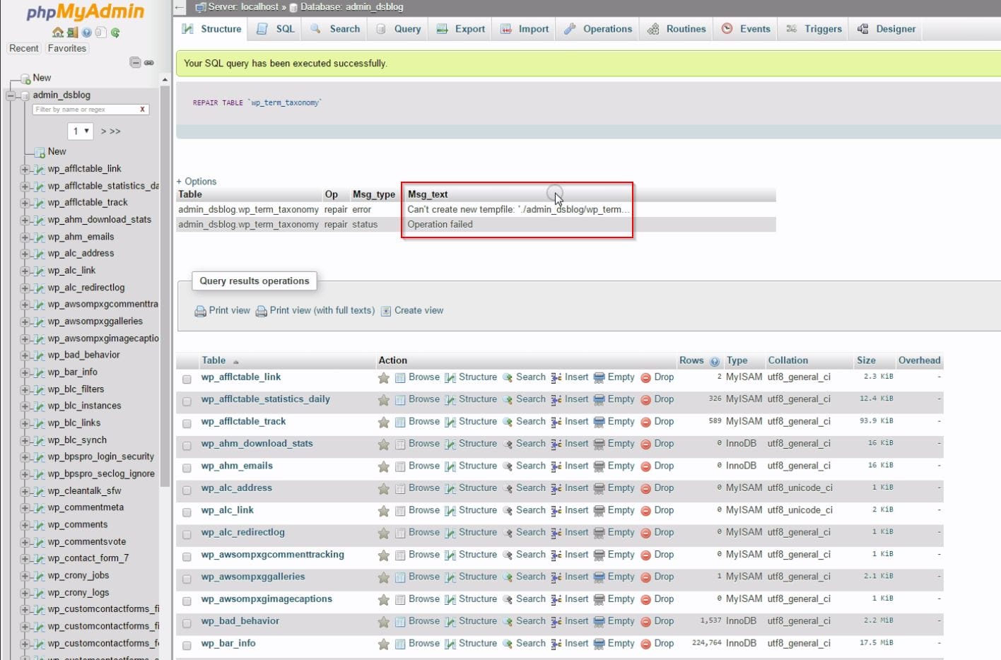 HOW TO FIX A CORRUPTED TABLE IN A MYSQL DATABASE