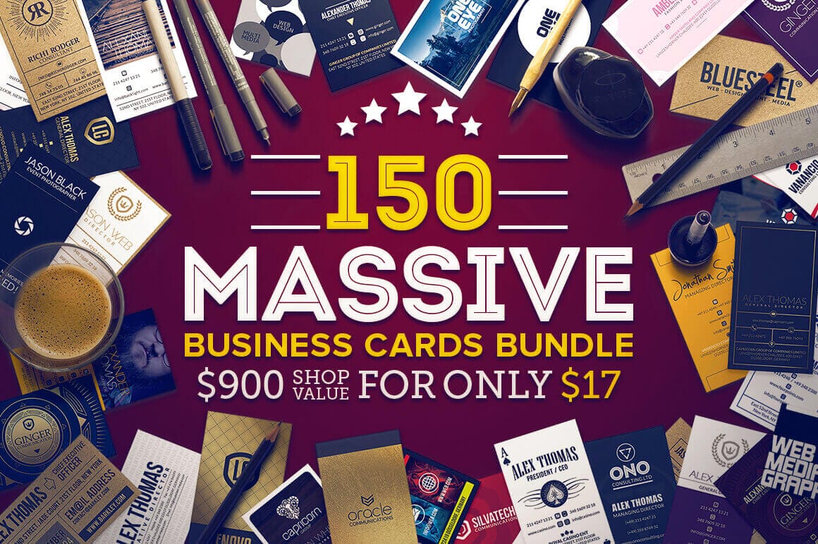 150 Massive Business Cards Bundle from Marvel Media – only $17!