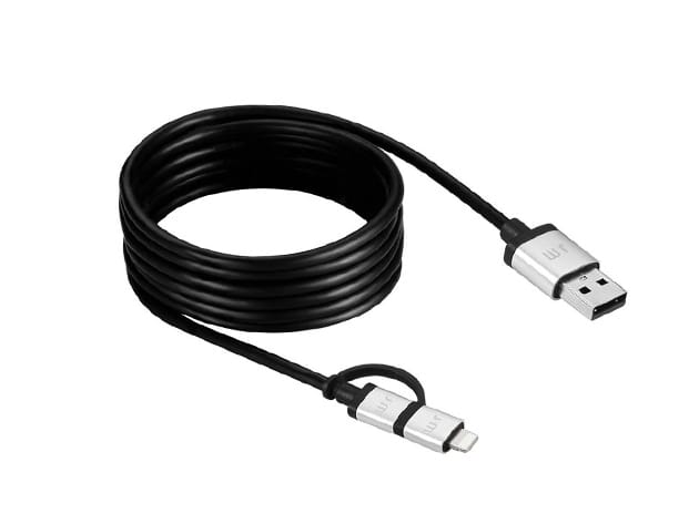 Just Mobile AluCable Duo for iOS & Android Devices for $17