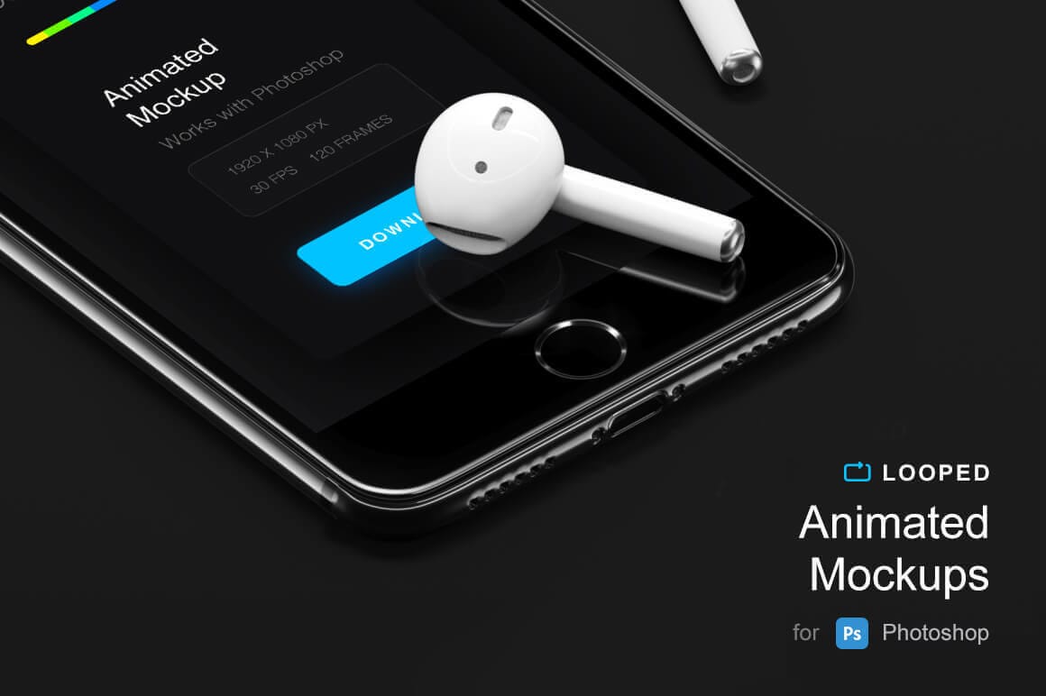 25 Hi-Res/Hi-Def Live Photoshop Mockups with Looped - only $17!