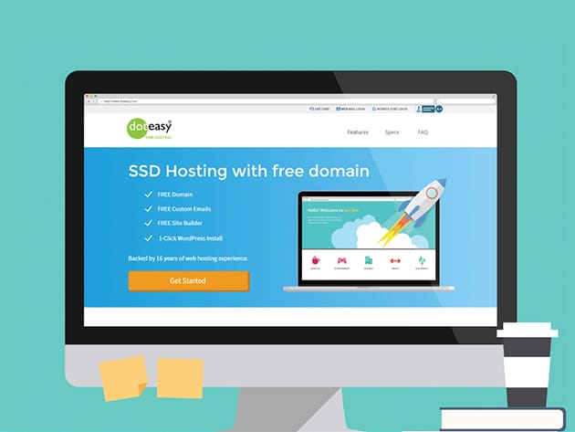 Doteasy Web Hosting: 1-Year SSD Hosting & Free Domain for $29