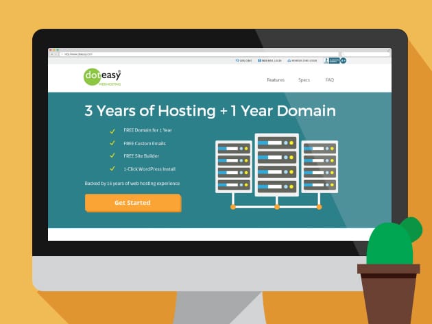Doteasy Web Hosting: 3-Years Starter Hosting & 1 Year of Free Domain for $24