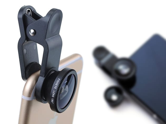 Universal 3-in-1 Lens Kit for Smartphones & Tablets for $11