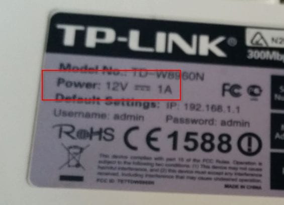 Power on TP-LINK Router W8960N