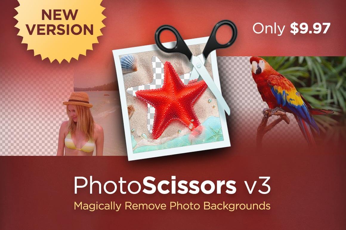 Remove Image Backgrounds with PhotoScissors version 3  – only $9.97!