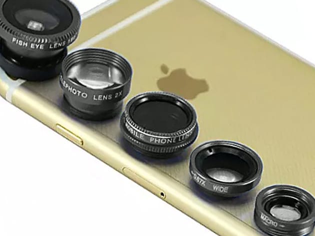 Clip & Snap Smartphone Camera Lenses: 5-Pack for $23