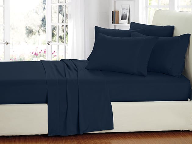 2000 Series Bamboo Fiber 6-Piece Sheets (Navy) for $39