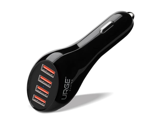 Urge Basics 4-Port Rapid Car Charger for $17