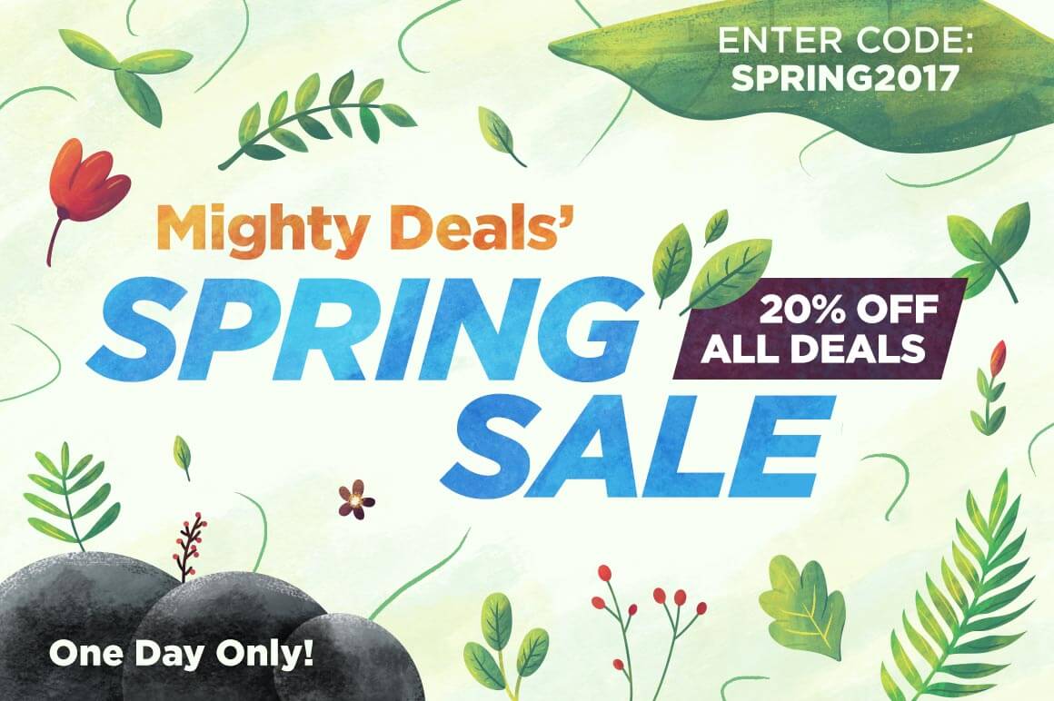 Mighty Deals’ Spring Sale – 20% off ALL DEALS – One day only!