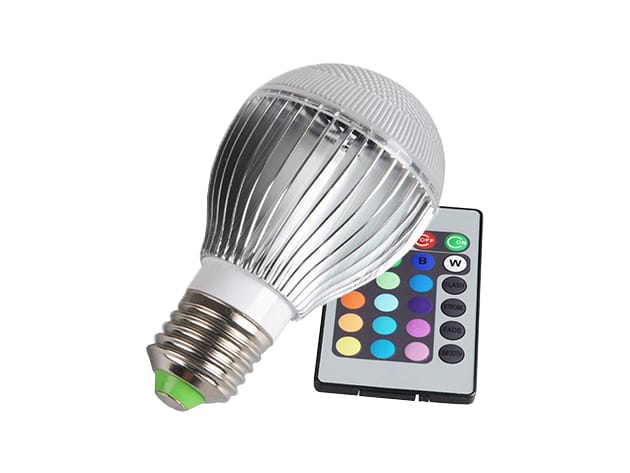 Color-Changing LED Globe Bulb with Remote for $19
