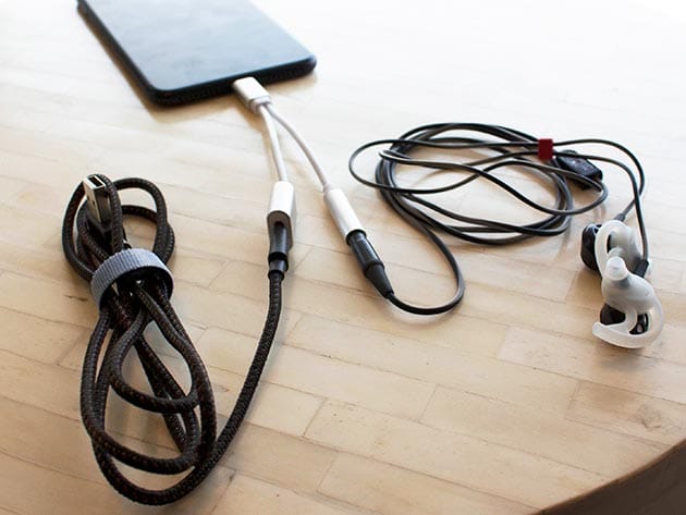 2-in-1 Lightning to Headphone Jack Charging Cable: 3-Pack for $21