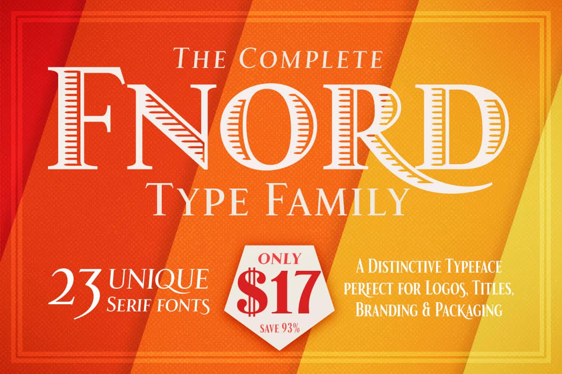 Fnord Type Family of 23 Unique Fonts – only $17!