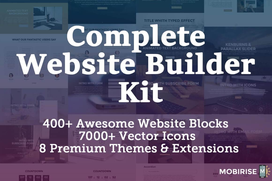 LAST CHANCE: Complete Website Builder Kit for Mobirise