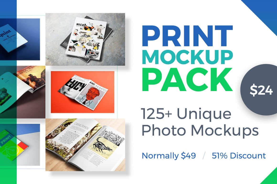PRINT Mockup BUNDLE: 125+ Unique Photo Mockups – only $24!