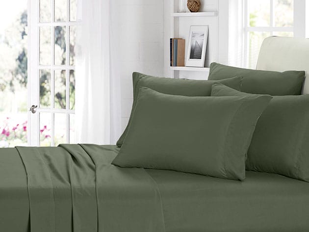 2000 Series Bamboo Fiber 6-Piece Sheets (Sage) for $39