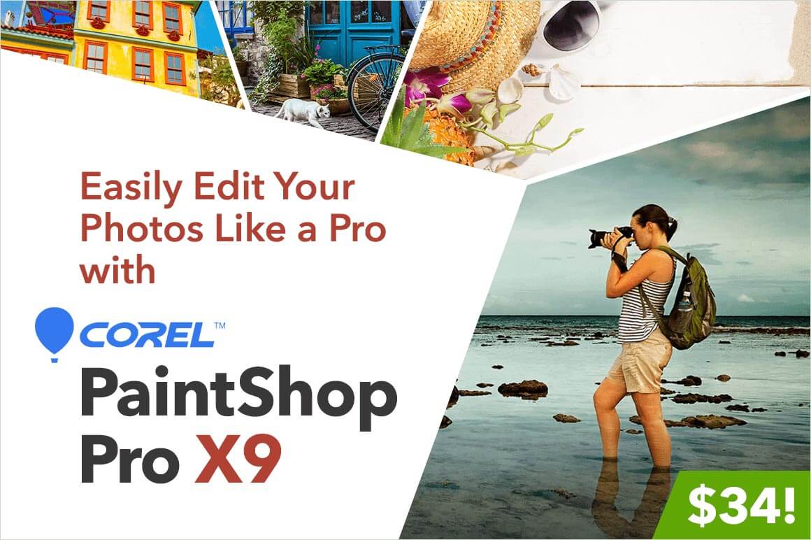 Easily Edit Your Photos Like a Pro with Corel PaintShop Pro X9 – only $34!