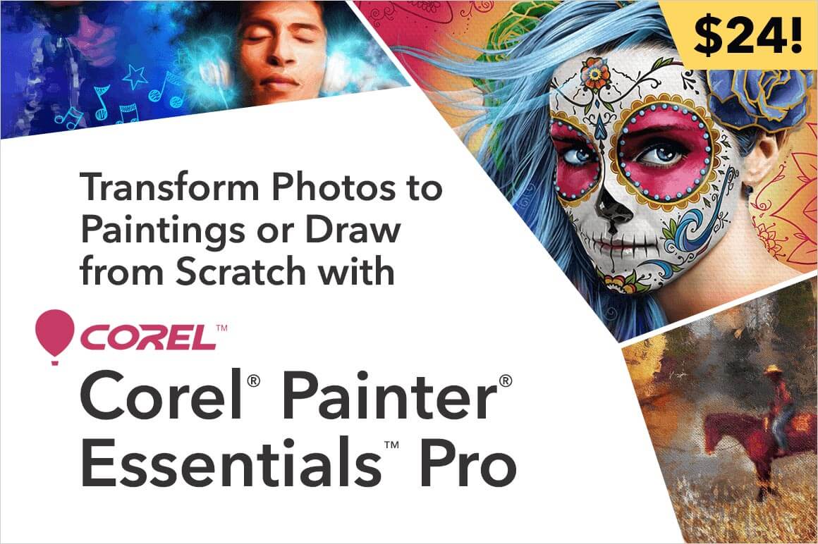 Transform Photos to Paintings or Draw from Scratch with Corel Painter Essentials - only $24!