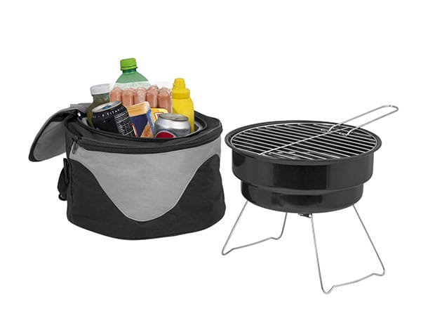The Backyard Portable Barbecue Grill & Cooler Combo for $19