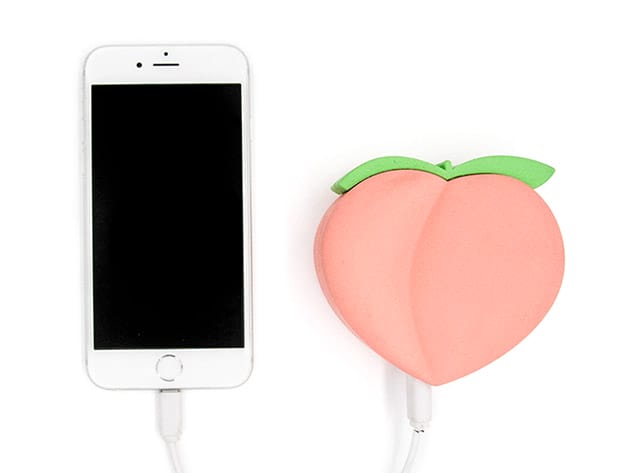 Peach Emoji Power Bank for $19